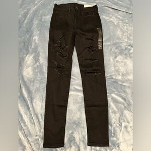 American Eagle Ne(x)t Level Stretch High Rise Ripped Jeans 8 Long